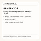 Beneficios de Spray Nutritivo para Uñas SADOER 30 ml