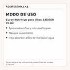Modo de uso de Spray Nutritivo para Uñas SADOER 30 ml
