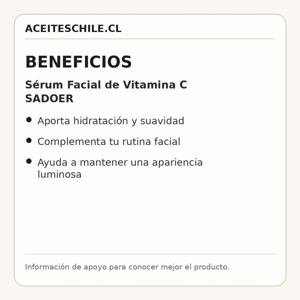 Beneficios de Sérum Facial de Vitamina C SADOER