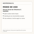 Modo de uso de Sérum Facial de Vitamina C SADOER