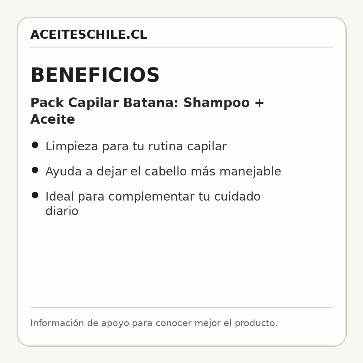 Beneficios de Pack Capilar Batana: Shampoo + Aceite