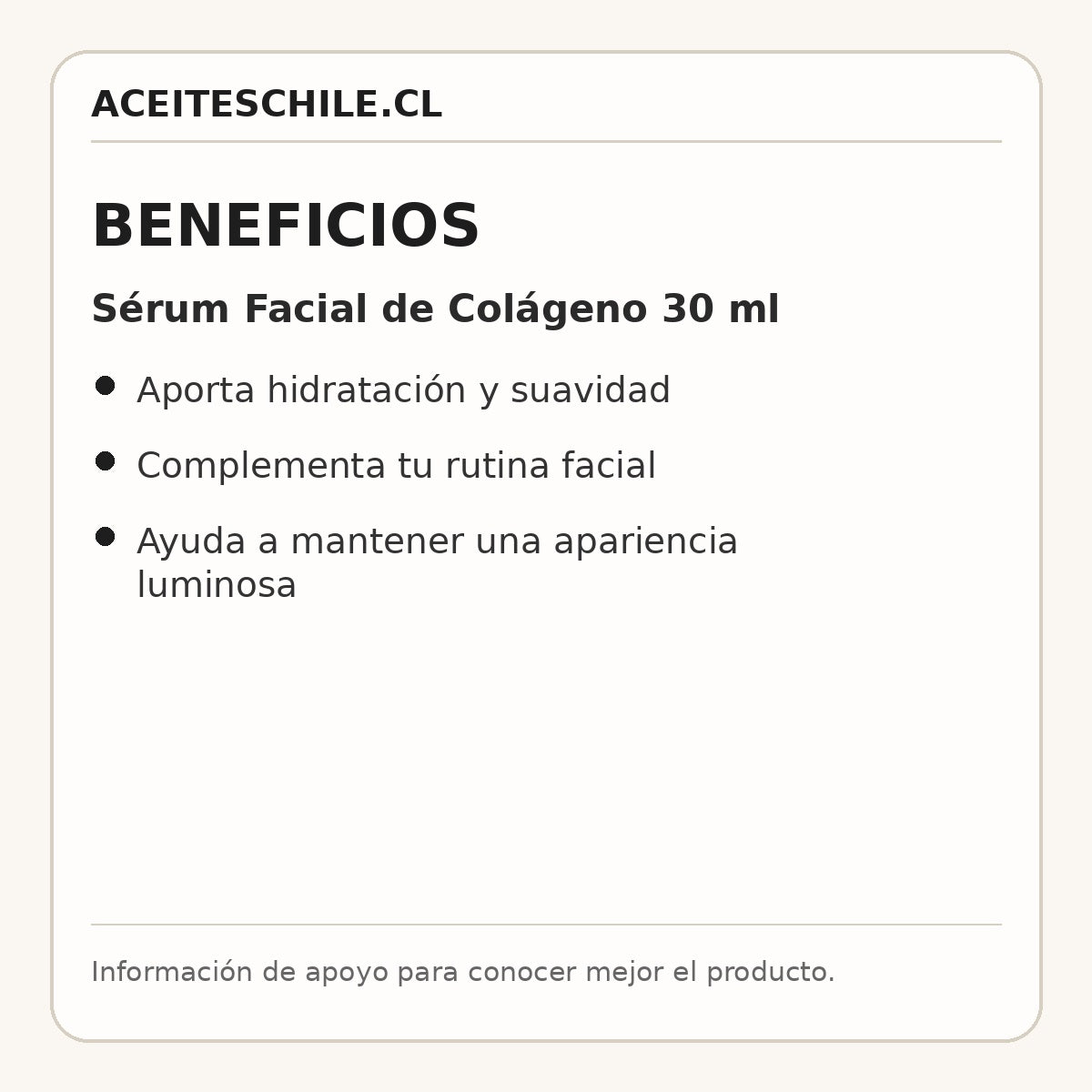 Beneficios de Sérum Facial de Colágeno 30 ml