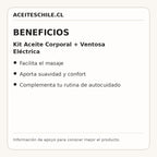 Beneficios de Kit Aceite Corporal + Ventosa Eléctrica