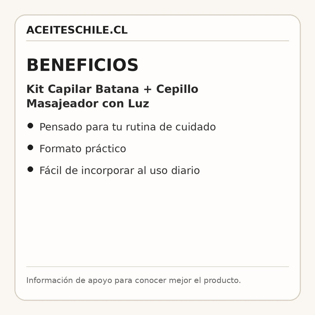 Beneficios de Kit Capilar Batana + Cepillo Masajeador con Luz