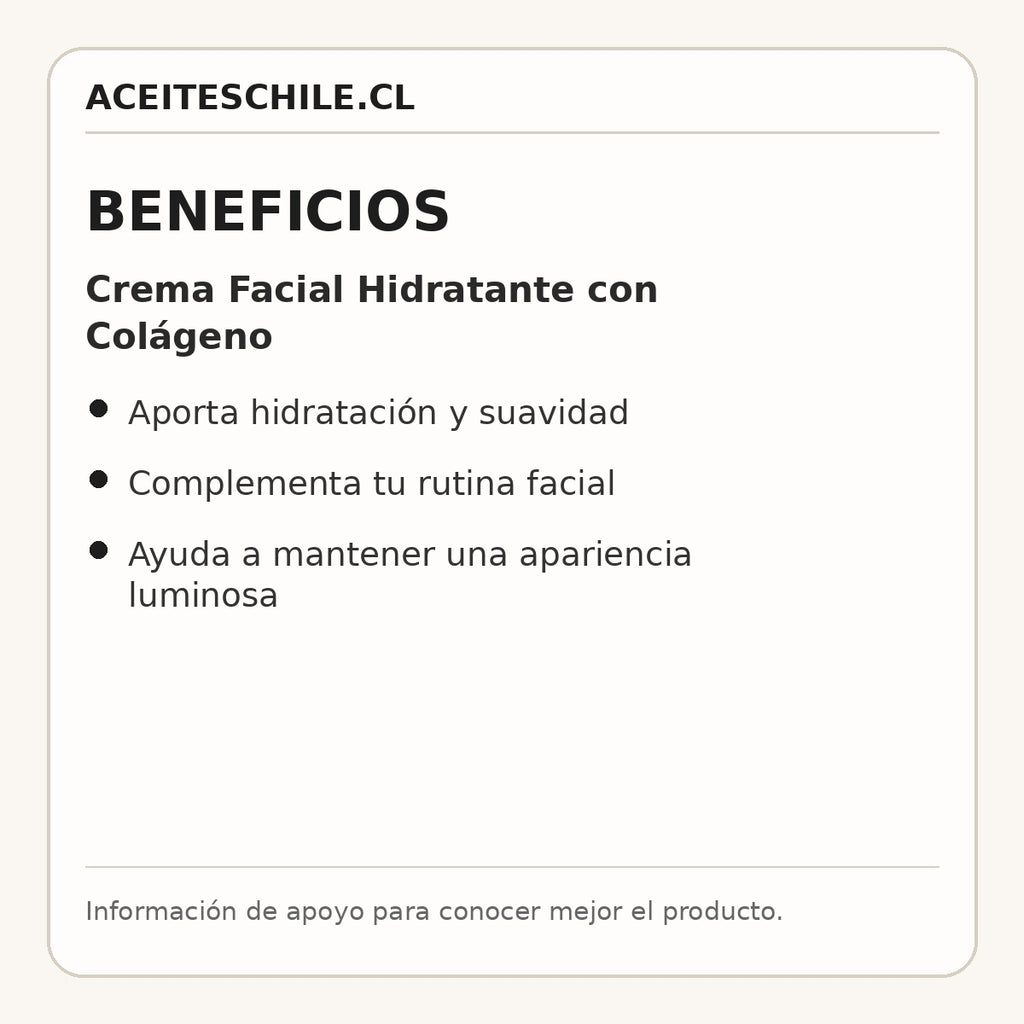 Beneficios de Crema Facial Hidratante con Colágeno