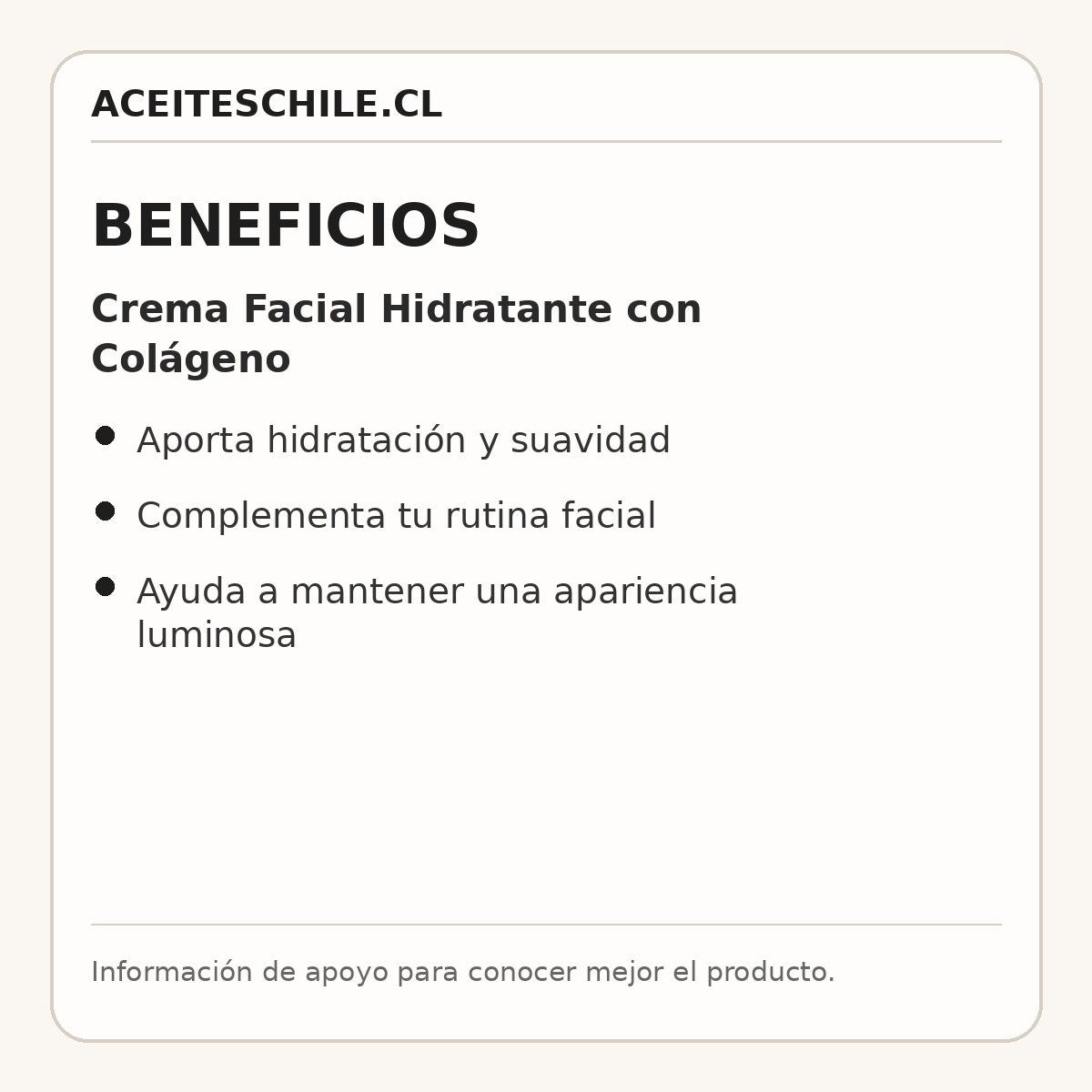 Beneficios de Crema Facial Hidratante con Colágeno