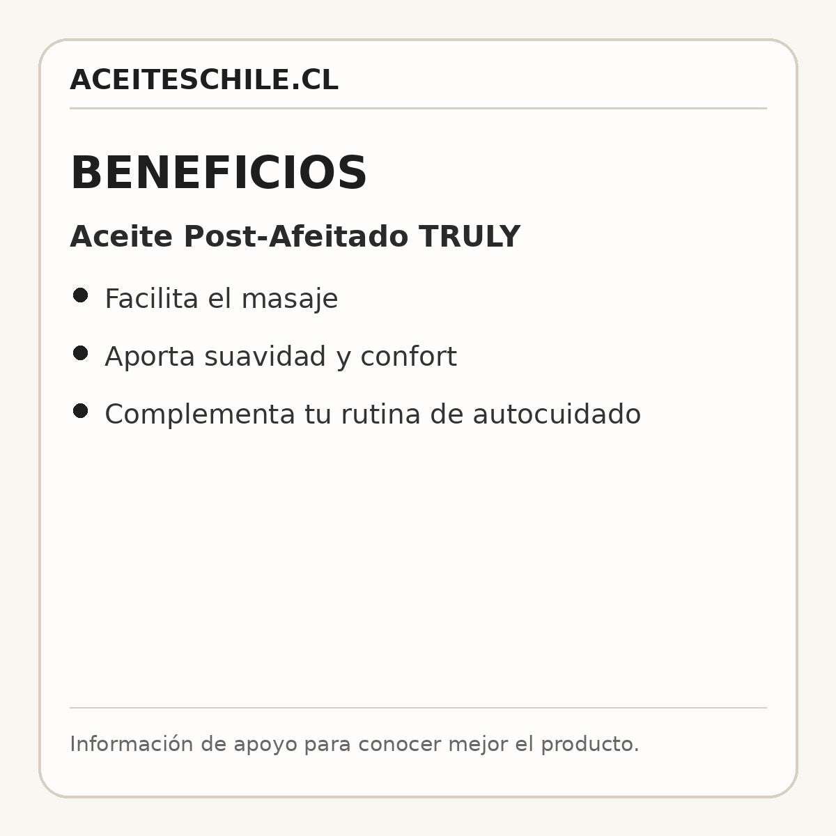 Beneficios de Aceite Post-Afeitado TRULY