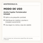Modo de uso de Aceite Capilar Fortalecedor DISAAR