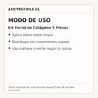 Modo de uso de Kit Facial de Colágeno 5 Piezas