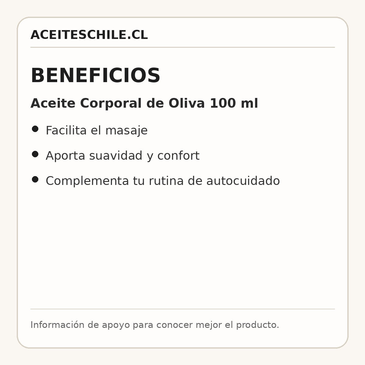 Beneficios de Aceite Corporal de Oliva 100 ml