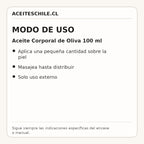 Modo de uso de Aceite Corporal de Oliva 100 ml