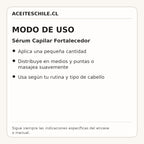 Modo de uso de Sérum Capilar Fortalecedor