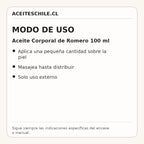 Modo de uso de Aceite Corporal de Romero 100 ml