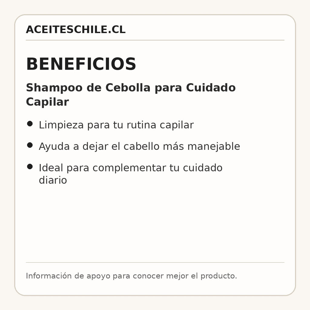 Beneficios de Shampoo de Cebolla para Cuidado Capilar