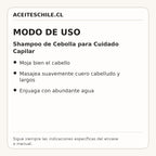 Modo de uso de Shampoo de Cebolla para Cuidado Capilar
