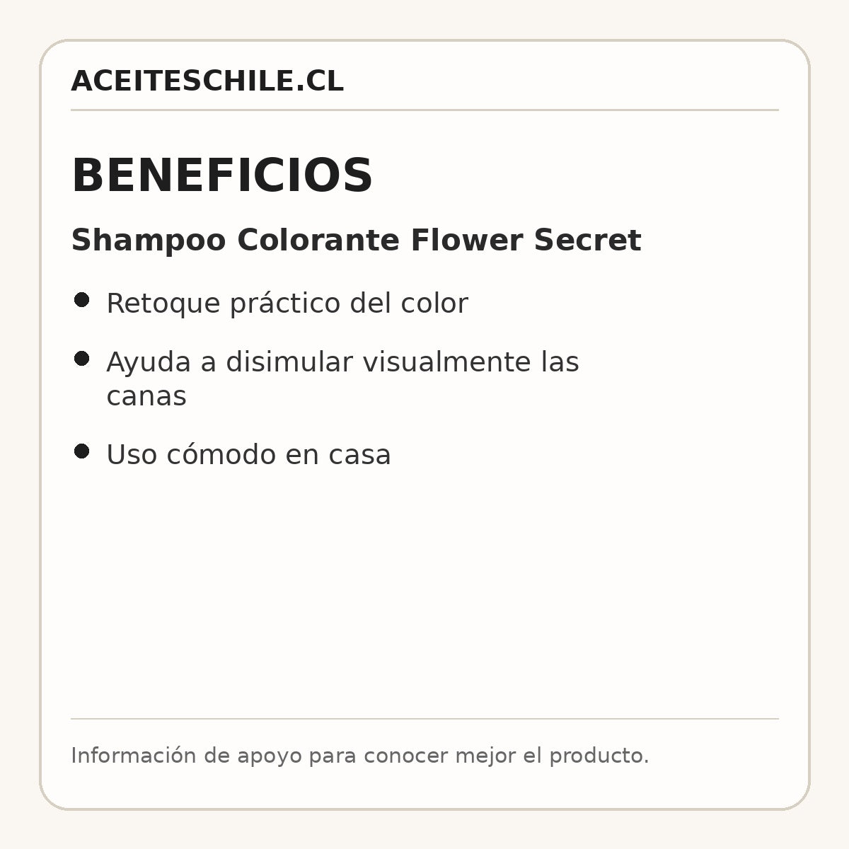 Beneficios de Shampoo Colorante Flower Secret