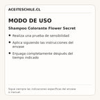 Modo de uso de Shampoo Colorante Flower Secret