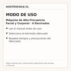 Modo de uso de Máquina de Alta Frecuencia Facial y Corporal · 4 Electrodos