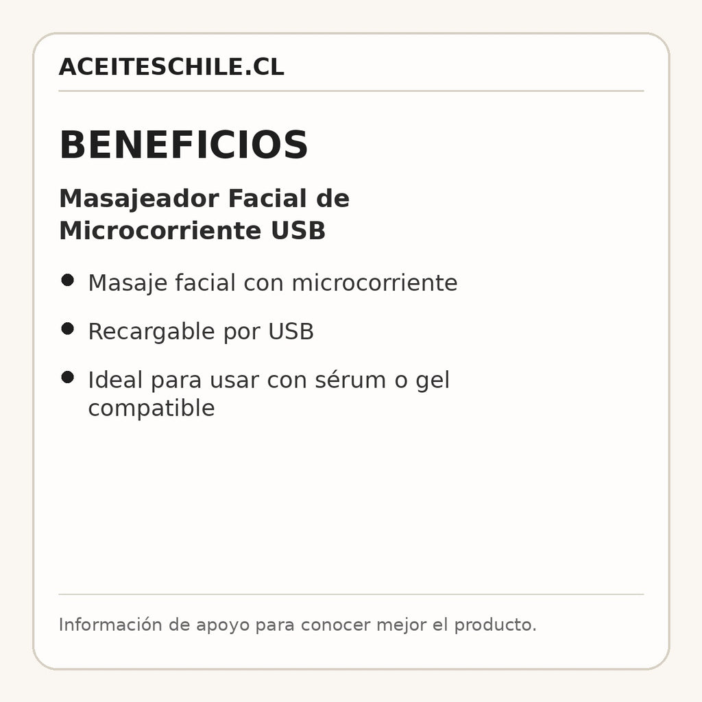 Beneficios de Masajeador Facial de Microcorriente USB