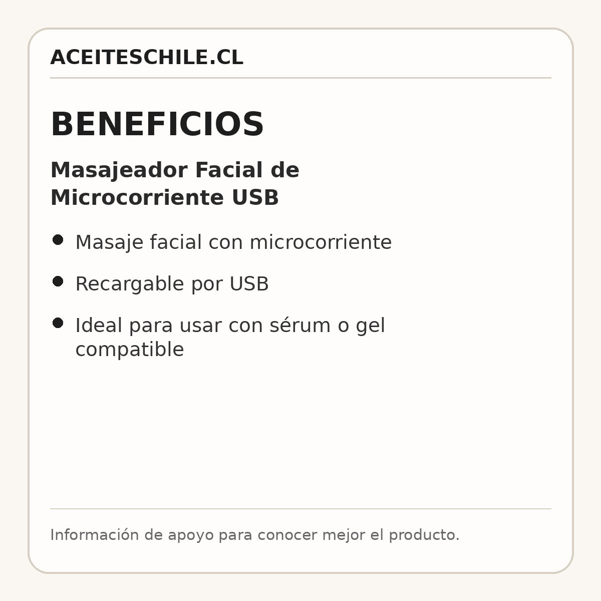 Beneficios de Masajeador Facial de Microcorriente USB