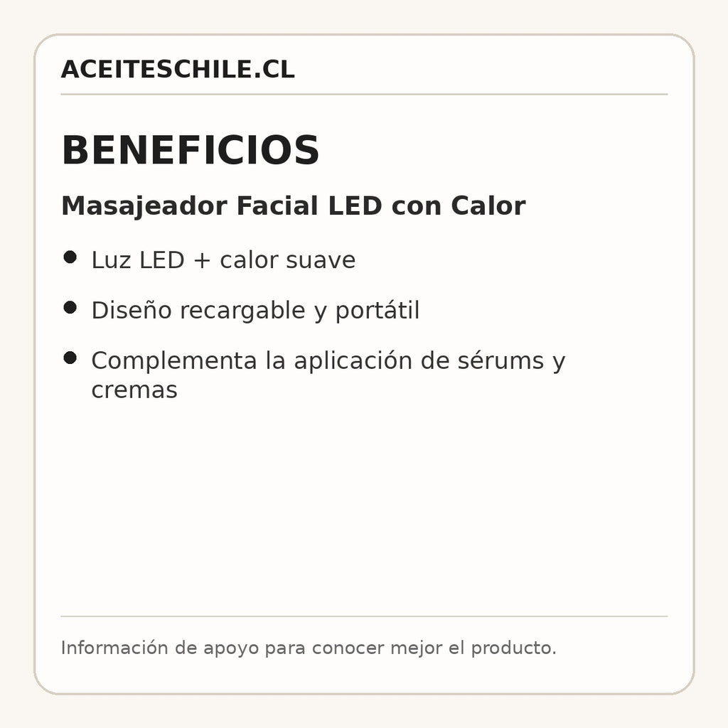 Beneficios de Masajeador Facial LED con Calor