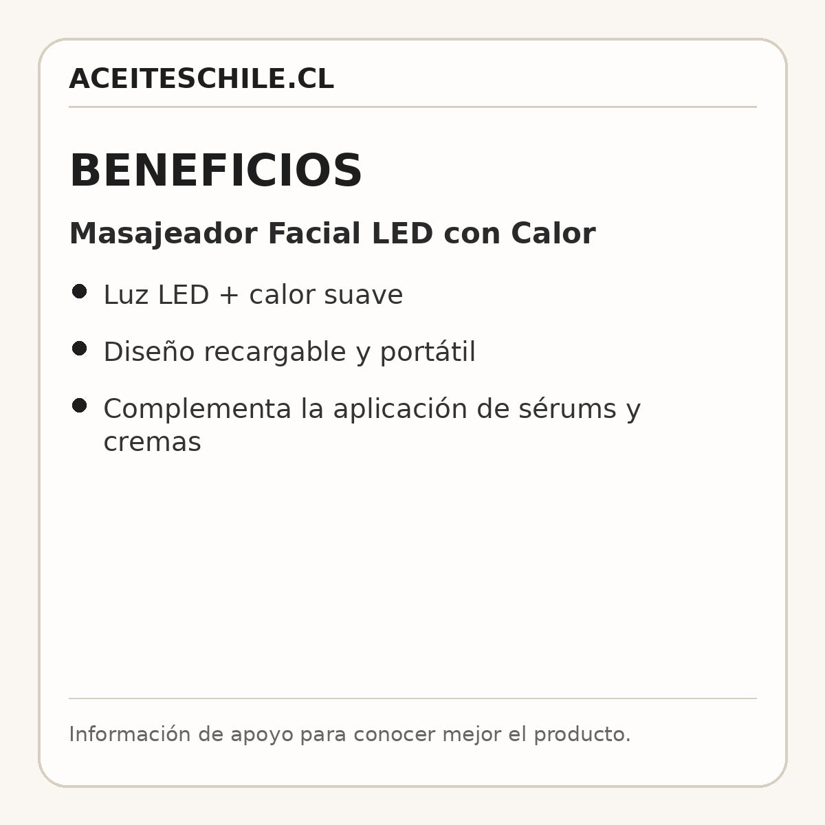 Beneficios de Masajeador Facial LED con Calor