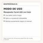 Modo de uso de Masajeador Facial LED con Calor