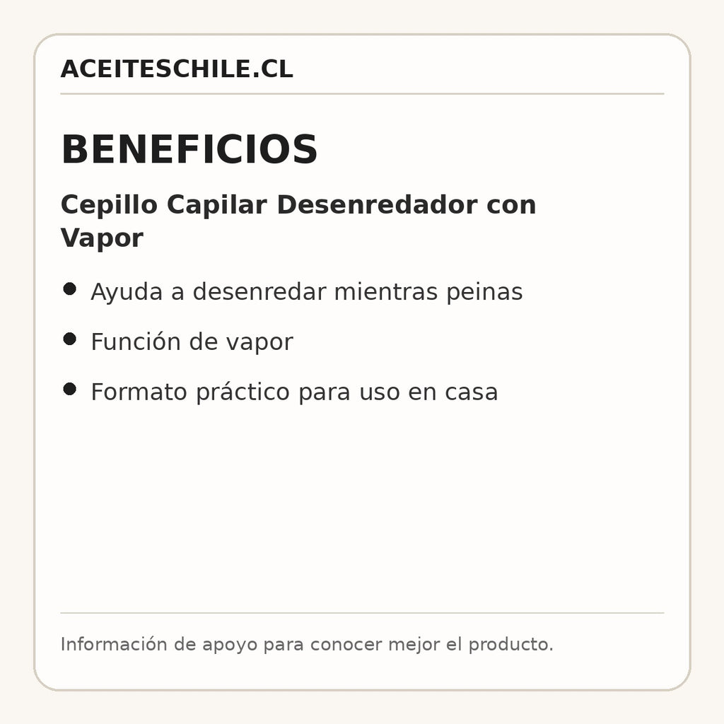 Beneficios de Cepillo Capilar Desenredador con Vapor