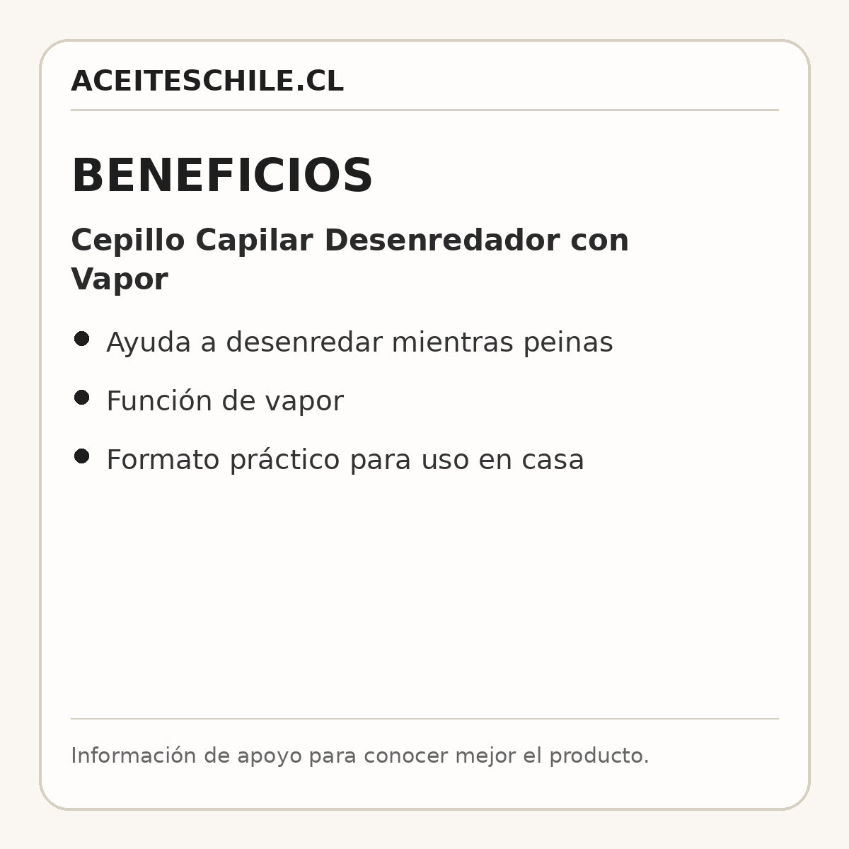 Beneficios de Cepillo Capilar Desenredador con Vapor