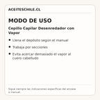 Modo de uso de Cepillo Capilar Desenredador con Vapor