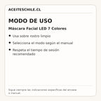 Modo de uso de Máscara Facial LED 7 Colores