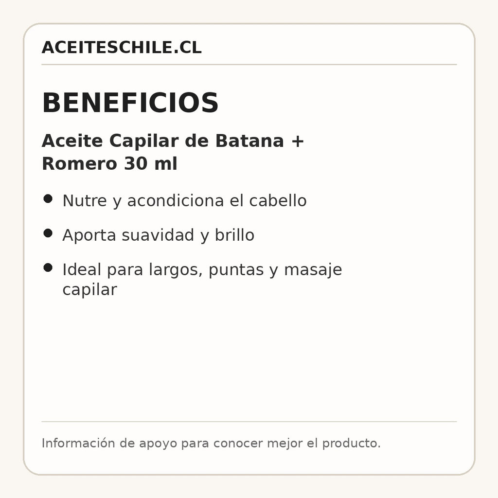 Beneficios del Aceite Capilar de Batana + Romero 30 ml