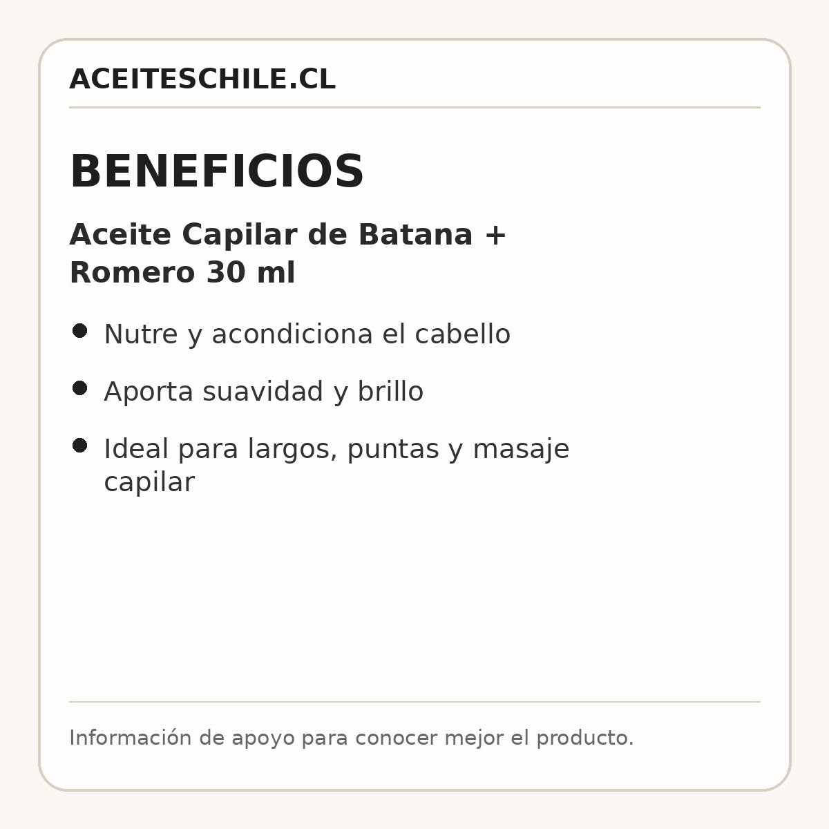 Beneficios del Aceite Capilar de Batana + Romero 30 ml