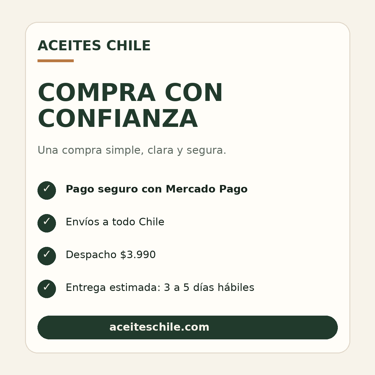 Compra con confianza: Mercado Pago, envíos a todo Chile y despacho $3.990